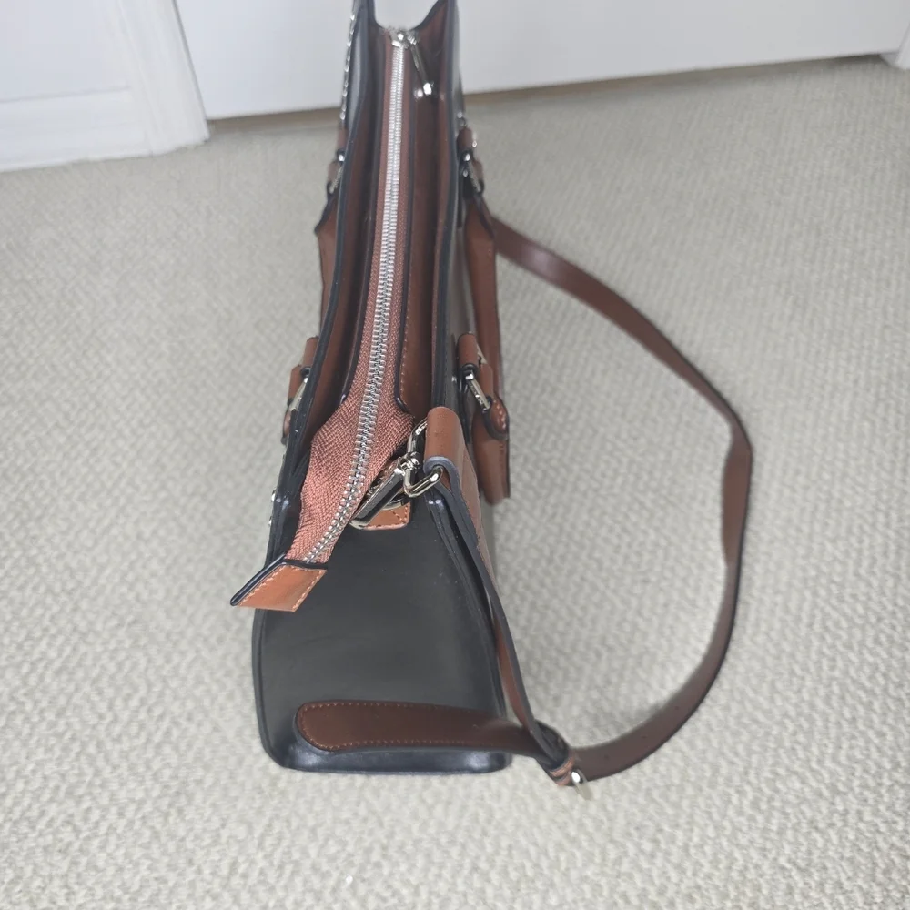 Bostanten Cruze Timeless Leather Designer Handbag Black & Brown